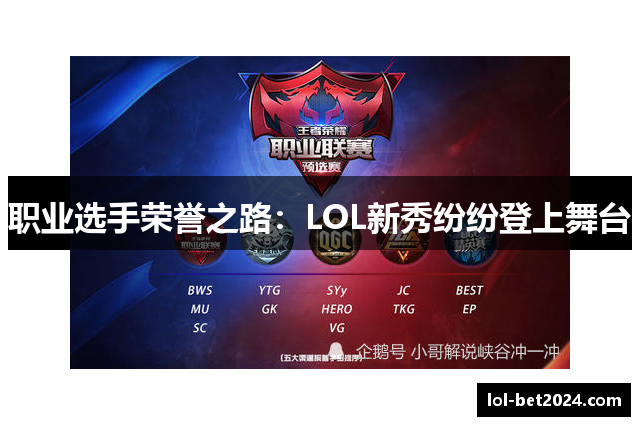 职业选手荣誉之路：LOL新秀纷纷登上舞台